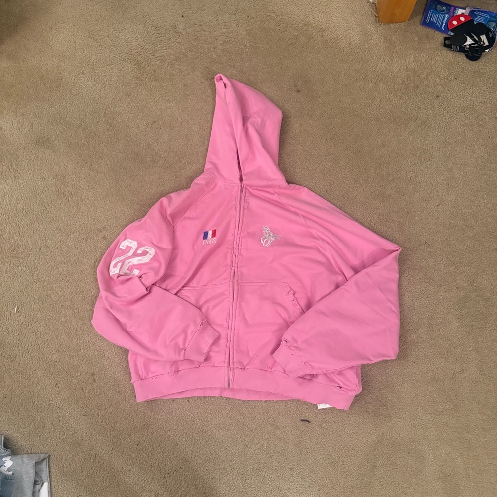 Balenciaga X Ralph Lauren Pink Sweatshirt Casual Comfort